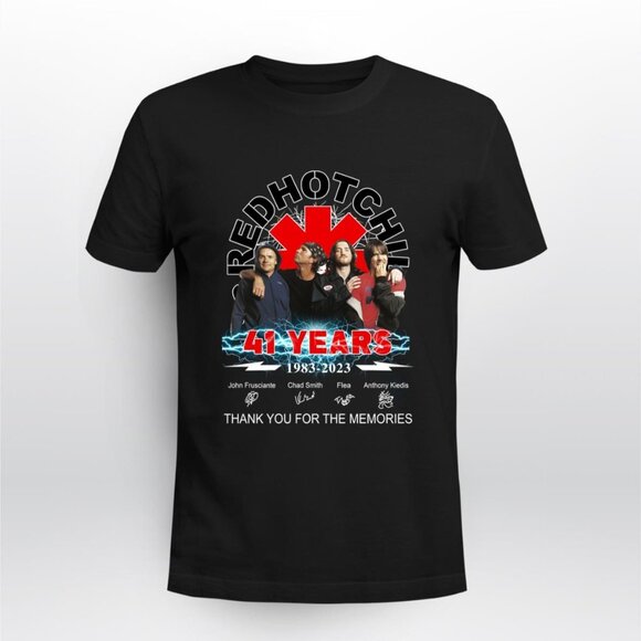 Red Hot Chili Peppers 41 Years 2024 Rock Band Anniversary Thank You Fan Shirt - Picture 1 of 5
